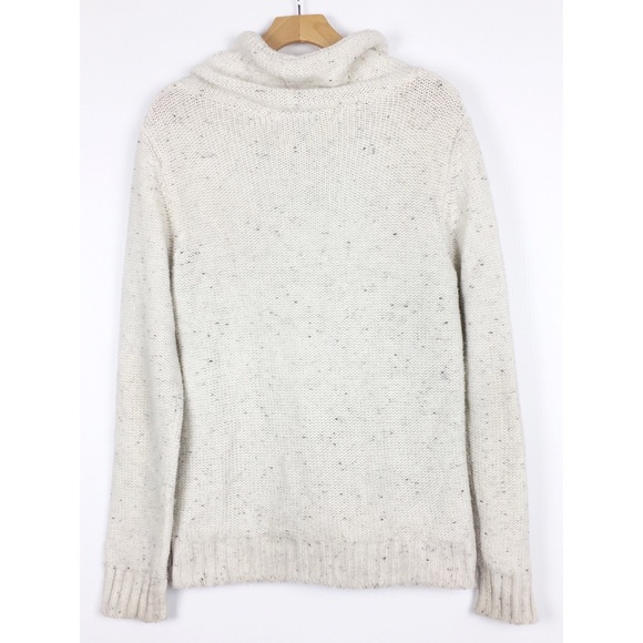 Bershka oatmeal chunky knit cowl neck sweater - Picture 2 of 7